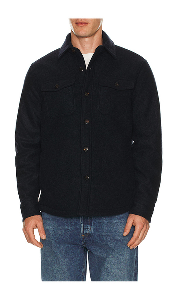  Faherty Range Fleece Lined Shacket In Blue. Size S. Also In M, L. 