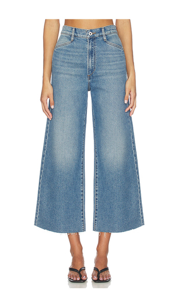  Favorite Daughter The Mischa Shortie High Rise Wide Ankle In Blue. Size 26. Also In 23, 24, 27, 28, 29, 30. 
