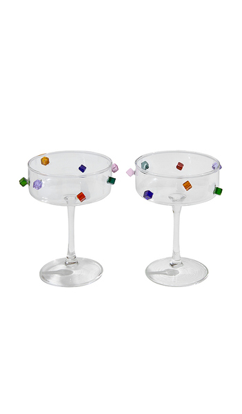  Fazeek Jewel Coupes Set Of 2 In Neutral. 