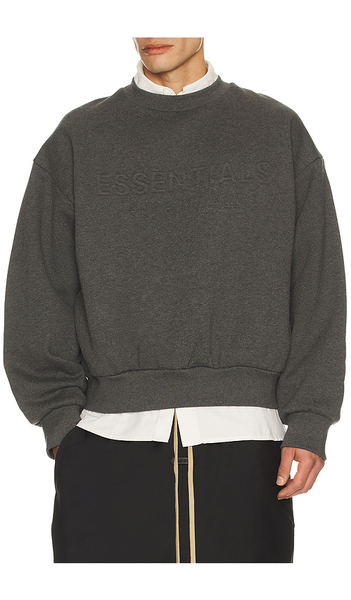  Fear Of God Essentials Classic Crewneck Sweatshirt In Grey. Size Xs. Also In S, M, L, Xl/1x, Xxl/2x. 