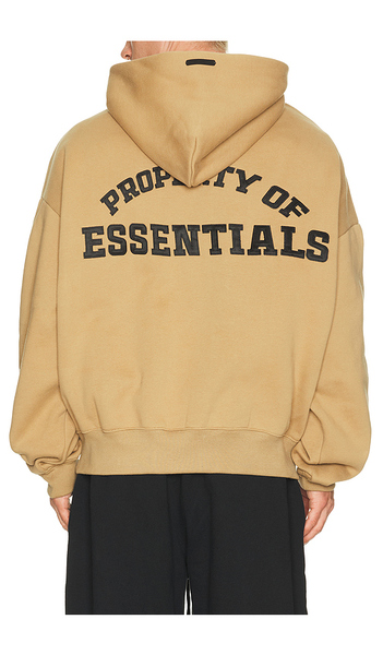  Fear Of God Essentials Property Lounge Half Zip Hoodie In Brown. Size Xs. Also In S, M, L, Xl/1x, Xxl/2x, Xxxl/3x. 