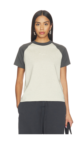 Fear Of God Essentials Signature Classic Fit Baseball Tee In Heather Stone & Iron Grey In Grey. Size Xs. Also In S, M, L. 