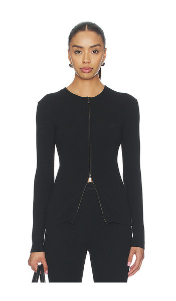  Fear Of God Essentials Signature Rib Knit Fitted Long Sleeve Zip Up Tee In Black. Size Xs. Also In S, M. 