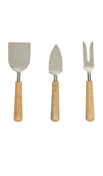  Fish's Eddy Boxed Cheese Set In Metallic Silver. 