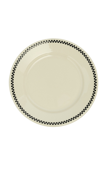  Fish's Eddy Checkerboard Small Plate In Cream. 