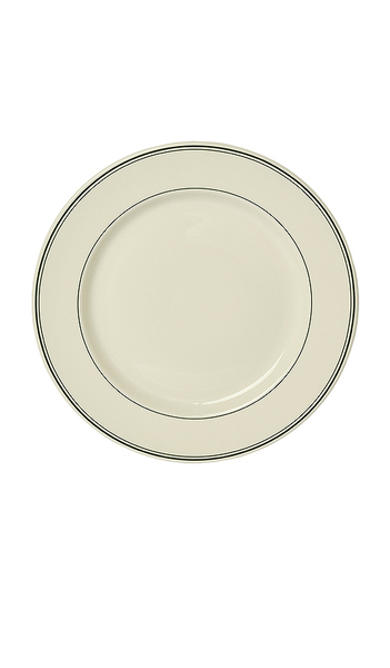  Fish's Eddy Greenband Main Plate In Cream. 