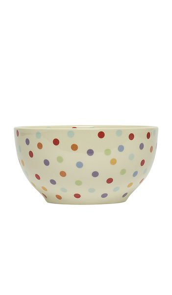  Fish's Eddy Spot On Bowl In Cream. 