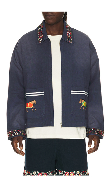  Found Horse Equine Work Jacket In Navy. Size M. Also In L, Xl/1x. 