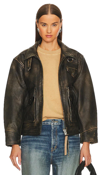  Found Leather Pocket Jacket In Black. Size Xs. Also In M. 