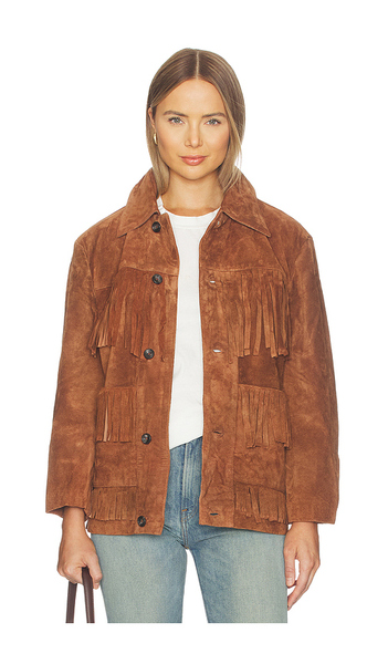  Found Western Suede Fringe Jacket In Brown. Size Xs. Also In S, M, L, Xl/1x. 
