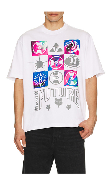 Fox Racing Image Cosmo Oversized Tee In White. Size S. Also In M, L, Xl/1x. 
