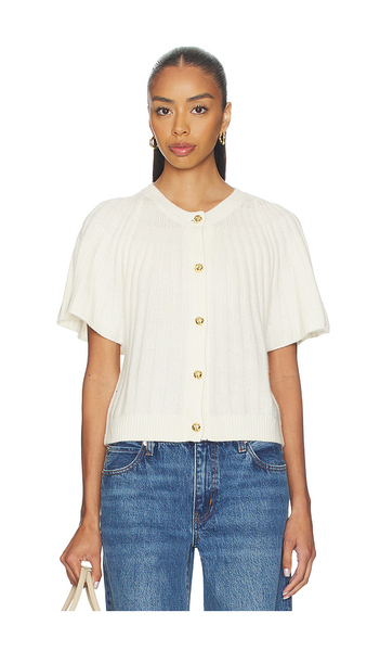  Frame Flutter Cardi In Cream. Size S. Also In M, L, Xl. 