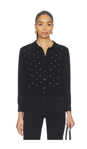  Frame Rhinestone Cardi In Black. Size Xs. Also In M, L. 