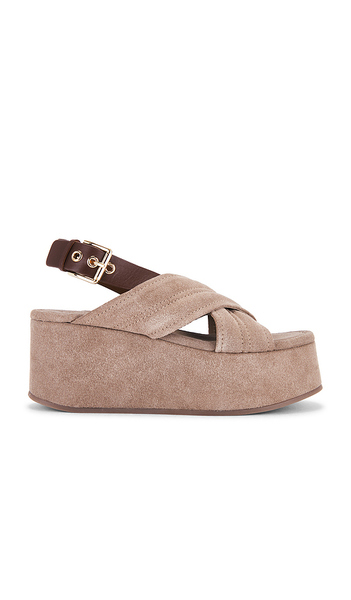  Free People Beach Party Platform Sandal In Brown. Size 6.5. Also In 7, 7.5, 8, 8.5, 9, 9.5, 10, 6, 11. 