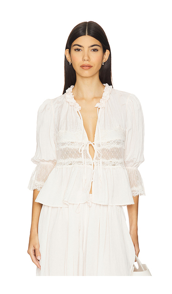  Free People X Intimately Fp Forever Young Bed Jacket In White Alyssum In Ivory. Size S. Also In M, L, Xl. 