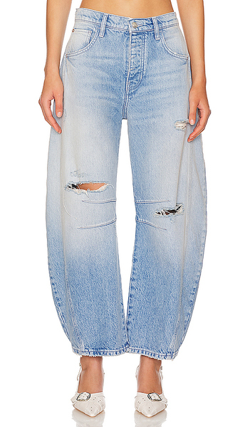  Free People X We The Free Good Luck Mid Rise Barrel Jeans In Denim-light. Size 26. Also In 24, 25, 27. 