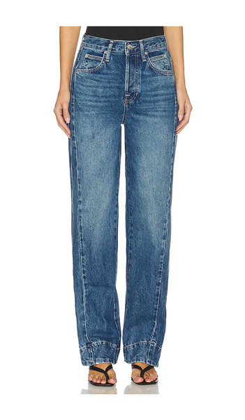  Free People X We The Free Stick Around Slim Curve In Stay For The Morning In Blue. Size 24. Also In 25, 26, 27, 28, 31. 