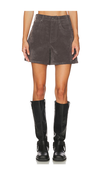  Free People X We The Free Tippi Faux Suede Short In Dark Grey In Grey. Size 26. Also In 31, 24, 25, 28, 29. 