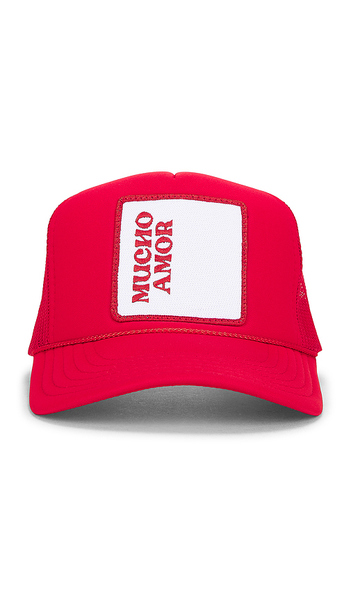  Friday Feelin Mucho Amor Hat In Red. 