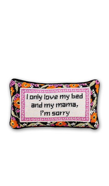  Furbish Studio Drake Needlepoint Pillow In Orange,black. 