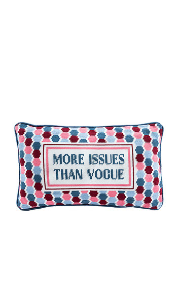  Furbish Studio More Issues Needlepoint Pillow In Blue. 