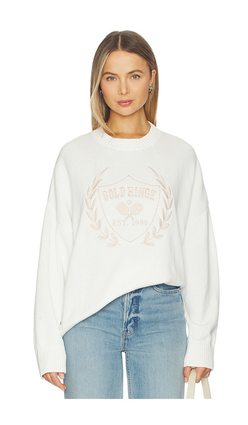  Gold Hinge Oversized Crest Sweater In Ivory. Size S/m. Also In L/xl. 