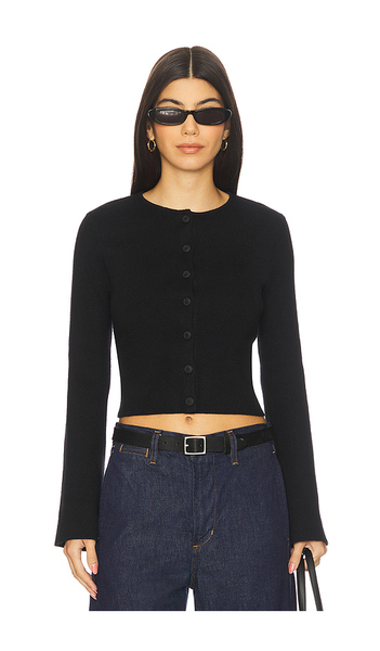  Good American Bell Sleeve Knit Cardigan In Black. Size M. Also In L, Xl/1x, Xxl/2x, Xxxl/3x, Xxxxl/4x. 