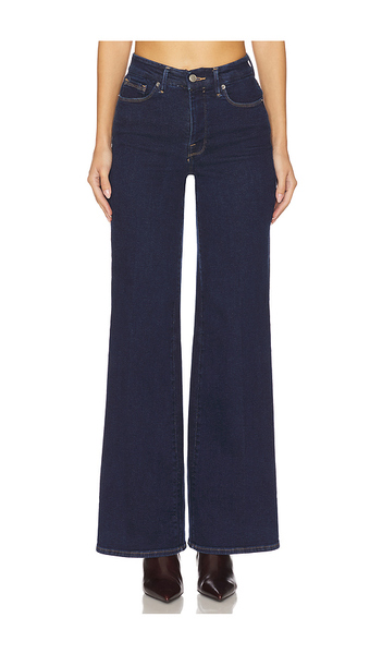  Good American Good Waist Palazzo Jeans In Denim-dark. Size 00. Also In 0, 2, 4, 6, 8, 10, 12, 18, 20, 22, 24. 