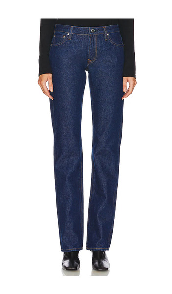  Grlfrnd Isabel Low Rise Straight Jeans In Denim-dark. Size 23. Also In 24, 25, 26, 27, 28, 29, 30, 31, 32. 