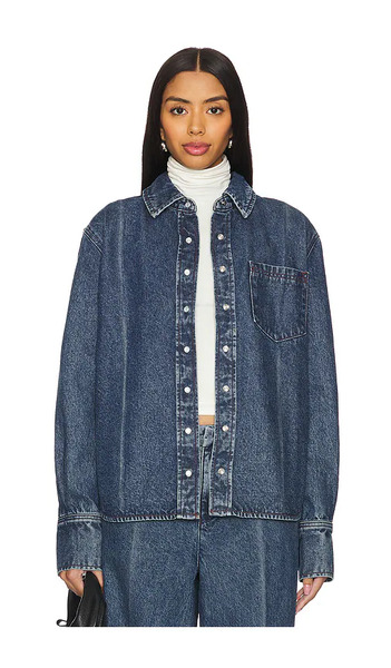  Grlfrnd Mae Button Down In Blue. Size Xs. Also In S, L. 