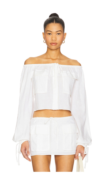  Guizio Akiko Top In White. Size Xxs. Also In Xs, M, L. 