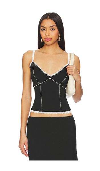  Guizio Low Rise Dainty Tank In Black. Size M. Also In Xl. 