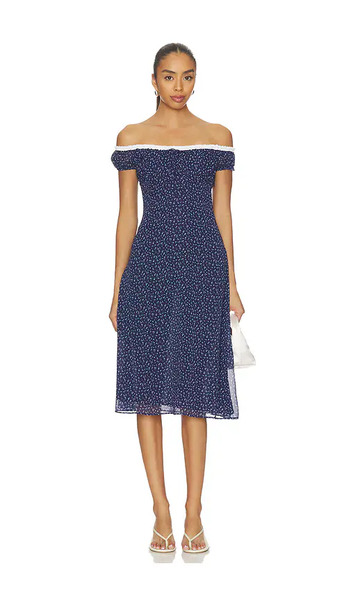  Guizio Rocello Dress In Navy. Size Xs. Also In L. 