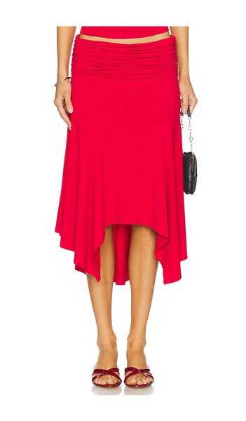  Guizio Soffiano Skirt In Red. Size Xs. Also In Xl. 