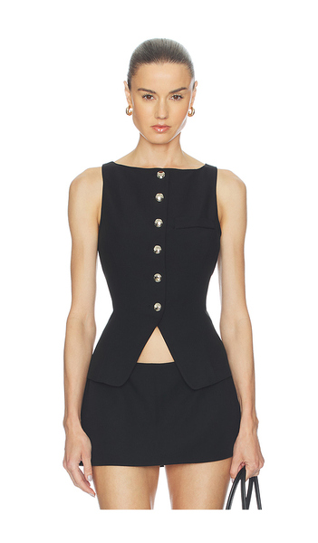  Guizio Troyes Top In Black. Size Xxs. Also In Xs, S, M, L. 