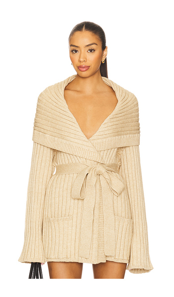  Guizio X Revolve Tullia Slouchy Cardigan In Beige. Size Xxs/xs. Also In L/xl. 