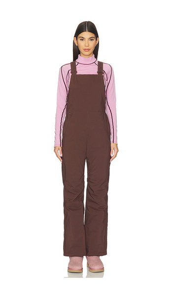  Halfdays Carson Bib In Brown. Size S. Also In Xs, M, L. 