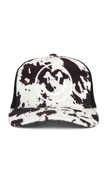 Happy Caps Two Tone Hat In Black,white. 