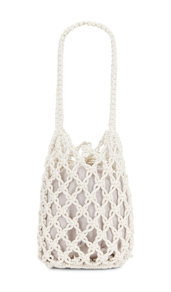  Hat Attack Elodie Fisherman Bag In White. 