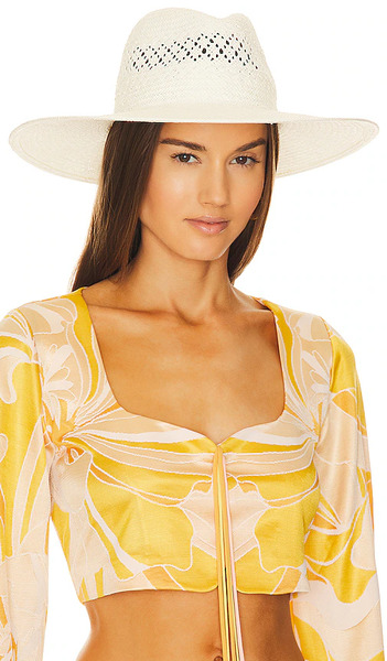  Hat Attack Luxe Packable Sun Hat In White. 