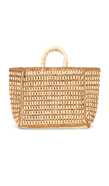  Hat Attack Melody Tote Bag In Tan,neutral. 