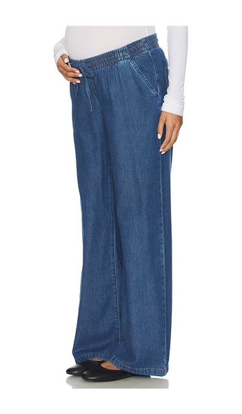 Hatch The Denim Drawstring Gavin Pant In Blue. Size 0. Also In 3, 4. 