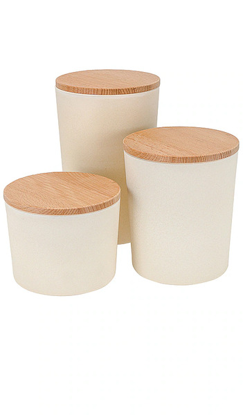  Hawkins New York Essential Set Of 3 Lidded Containers In Ivory. 