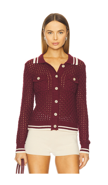  Heartloom Posey Cardi In Burgundy. Size S. Also In Xs. 
