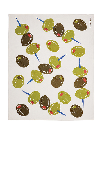  Here's How The Emmy Tea Towel In Olive. 