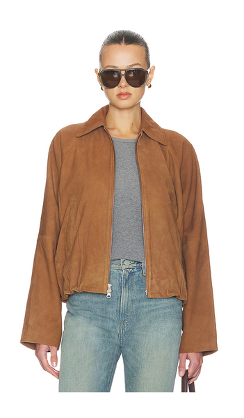  Herskind Ray Suede Jacket In Brown. Size 36. Also In 38, 40. 