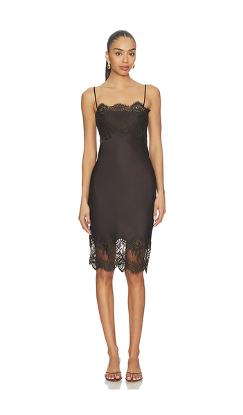  Herskind X Revolve Linus Dress In Chocolate. Size 32. Also In 34, 40. 