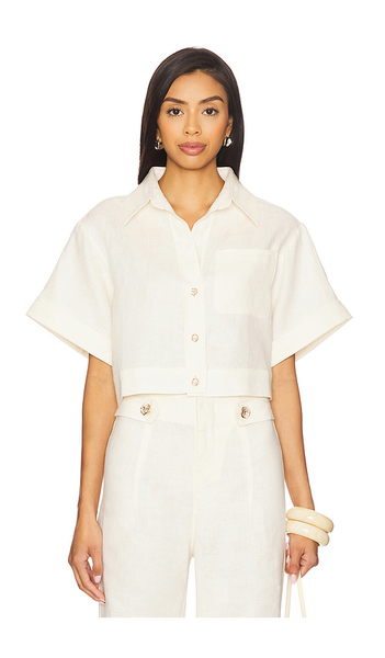  Hevron Ellison Top In Ivory. Size L. Also In Xl. 