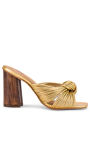  House Of Harlow 1960 X Revolve Multi Strap Knotted Sandal In Metallic Gold. Size 6. Also In 6.5, 7, 8. 