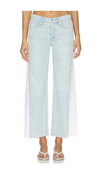  Hudson Jeans Rosie Seamed Wide Leg Jeans In Blue,white. Size 25. Also In 23, 24, 26, 27, 28, 29, 30, 32, 33, 34. 